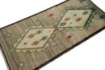 Vintage Gabbeh Persian Tribal Runner, Beige with DIamond | Area Rug in Rugs by Rug and Kilim
