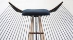 Hippokamp Lounge Chair & Footstool - Fabric | Chairs by Peter Qvist. Item made of birch wood with fabric works with minimalism & contemporary style
