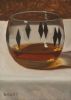 Whiskey in vintage rocks glass | Oil And Acrylic Painting in Paintings by Danny Grant Fine Art. Item made of glass with synthetic