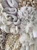 Deep Ocean Textile Wall Art Vertical Fiber Sculpture | Wall Sculpture in Wall Hangings by Anna Baranova Art. Item composed of cotton and fiber in contemporary or modern style