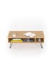 Modern coffee table, media console, entertainment center | Tables by Mo Woodwork. Item composed of wood & steel