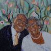 Mosaic portrait of Nat and Thelma Jackson | Art & Wall Decor by JK Mosaic, LLC. Item made of glass
