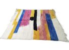 Moroccan Berber Rug - Handcrafted Moroccan Handmade Rug | Area Rug in Rugs by Marrakesh Decor. Item composed of wool compatible with boho and mid century modern style