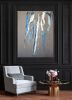 The Wind of Blue - Original Acrylic Painting on Wood | Oil And Acrylic Painting in Paintings by Swann Freslon. Item made of birch wood compatible with minimalism and mid century modern style