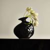 Flat vase - shiny black | Vases & Vessels by Project 213A. Item composed of stoneware compatible with contemporary style