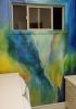 Abstract mural in Laundry Room | Murals by Aniko Doman. Item made of synthetic