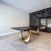 Carbon Black Brass Halo Table | Dining Table in Tables by YJ Interiors. Item composed of brass in contemporary or eclectic & maximalism style