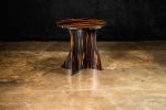 Bent Wood Macassar Ebony Round Cocktail Table, Andino | Tables by Costantini Design. Item made of oak wood