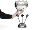 Tripod Orb Mirror | Decorative Objects by Connor Holland. Item composed of steel