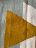 Royal Sage Green & Mustard Handmade Rug | Runner Rug in Rugs by Mumo Toronto. Item made of cotton