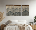 Hand dyed wall hanging "Threaded Horizons" | Macrame Wall Hanging in Wall Hangings by Tissage Sauvage. Item made of wood with cotton works with boho & country & farmhouse style