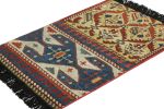 Rug & Kilim’s Caucasian Kuba Rug in Gold, Red and Blue | Area Rug in Rugs by Rug and Kilim