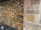 Cheerful Kitchen Backsplash | Mosaic in Art & Wall Decor by Gila Mosaics Studio. Item made of stone