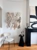 Neutral Textile Wall Sculpture Soft Fiber Art Decor | Tapestry in Wall Hangings by Anna Baranova Art. Item made of cotton with fiber works with contemporary & modern style