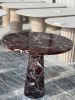 Cherry Marble Round Table - Red Marble Round Table | Dining Table in Tables by Tinella Wood. Item composed of marble in minimalism or contemporary style