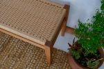Handmade Danish Cord Bench - White Oak | Benches & Ottomans by Kellen Carr Studio. Item made of oak wood works with mid century modern & scandinavian style