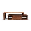 Zuma solid walnut modern tv console | Media Console in Storage by Modwerks Furniture Design. Item composed of walnut in minimalism or modern style