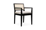 Armchair with Caned Back in Ebonized Wood by Costantini | Chairs by Costantini Design. Item made of wood