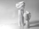 PEONY Floor Lamp — Sculptural Concrete Floor Light | Lamps by Donatas Žukauskas. Item made of cement with paper works with minimalism & contemporary style