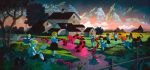 La Tierra de la Culebra wall-size landscape painting | Oil And Acrylic Painting in Paintings by Victor Castillo. Item composed of canvas & synthetic