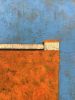 Corner in Rust and Cobalt | Oil And Acrylic Painting in Paintings by Rich Godfrey. Item made of canvas works with mid century modern style
