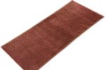 1960s Vintage distressed rug in Red & Beige-Green Geometric | Area Rug in Rugs by Rug and Kilim
