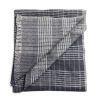Alloy Dark Blue Gray Stripes Merino Handloom Throw | Linens & Bedding by Studio Variously. Item composed of linen