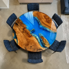 Round Epoxy Resin Dining Table Top | Tables by Innovative Home Decors. Item composed of wood compatible with country & farmhouse and art deco style