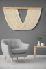 Maree Natural Wool Color | Macrame Wall Hanging in Wall Hangings by Olivia Fiber Art. Item composed of wood and wool in japandi or mediterranean style