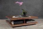 Modern Floating Solid Walnut Finish Coffee Table | Tables by Aeterna Furniture. Item made of walnut