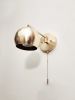 Pull Chain Directional, Wall Brass Sconce, Coastal Light | Sconces by Retro Steam Works. Item made of brass compatible with modern style