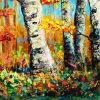 In the Quiet Autumn — Original Acrylic Painting | Oil And Acrylic Painting in Paintings by DaggArt. Item made of canvas compatible with traditional style