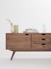 HEIM -Sideboard, credenza, dresser, commode - made of black | Storage by Mo Woodwork | Stalowa Wola in Stalowa Wola. Item composed of oak wood compatible with minimalism and mid century modern style