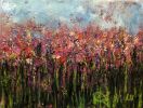 Fuchsia Fantasy | Mixed Media in Paintings by Rita Vilma. Item made of canvas works with contemporary & modern style