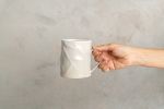 TWO Large Handformed Pottery White Coffee Mugs | Drinkware by ShellyClayspot. Item made of stoneware works with modern & rustic style