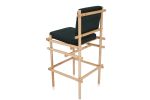 Pipa Stool bar | Bar Stool in Chairs by Tiago Curioni Studio. Item composed of wood and linen