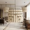 CASCADE No.1 | Modern Macrame Chandelier & Fiber Art | Chandeliers by Puvor. Item compatible with boho and mid century modern style