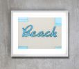 Vintage Neon Beach Sign Photograph | Photography by Capricorn Press. Item made of paper compatible with coastal style