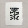 Pod, Linocut, Ink on paper | Mixed Media by Llinella. Item composed of paper compatible with mid century modern and contemporary style