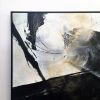 Yesterday Ended Last Night - gold, black and white abstract | Oil And Acrylic Painting in Paintings by Lynette Melnyk. Item composed of canvas and synthetic