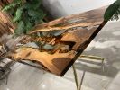 Custom Live Edge Walnut Wood Epoxy Resin Table | Dining Table in Tables by Gül Natural Furniture. Item made of wood compatible with contemporary and country & farmhouse style