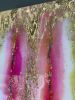 Exotic Gardens - Original Abstract Floral Resin Painting | Mixed Media by Wall Jewelry by Robyn Camargo. Item made of wood with synthetic