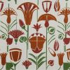 Lotus Fabric | Curtain in Curtains & Drapes by Jessie de Salis. Item made of linen works with mid century modern & country & farmhouse style