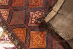 Antique Geometric Beige Brown Blue and Red Wool Kilim Rug | Area Rug in Rugs by Rug and Kilim