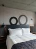 Endlessly Ours II | Tapestry in Wall Hangings by Saskia Saunders | Treehouse Hotel London in London. Item made of birch wood & cotton compatible with minimalism and contemporary style