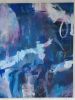 Sunrise Through Fog - blue abstract painting | Oil And Acrylic Painting in Paintings by Brandy M. Patterson. Item made of canvas works with eclectic & maximalism & coastal style