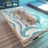 Mosaic Fire Pit | Art & Wall Decor by JK Mosaic, LLC. Item made of ceramic