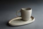 Stone - "SIMPLICITY" tall oval mug | Drinkware by Laima Ceramics. Item made of stoneware compatible with rustic style