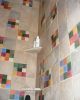 Master Bath Shower | Tiles by Rachel Kaiser Art. Item composed of cement