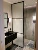Bathroom Screen Partition | Door in Furniture by Michael Daniel Metal Design. Item composed of steel and glass